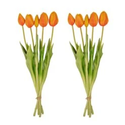 Tulip Bouquet – 10 Pieces – Mixed Colours – ‘Real Touch’ Artificial Tulips – 42 Cm (white/green) -UrbanJngl Terrarium Plants 10xoranje real touch tulips 0b9e7eac 17d1 41ee 8a13 e000f65edb3d