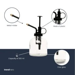 Plant Mister - Glass Transparant - 300 Ml - Spray 6 Plant Mister - Glass Transparant - 300 Ml - Spray -UrbanJngl Terrarium Plants EN Spray glass clear