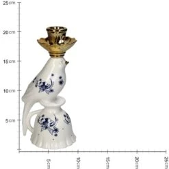 Candle Holder - Bird Porcelain - Delfts Blue ↑ 21 Cm -UrbanJngl Terrarium Plants KAL 3205 4