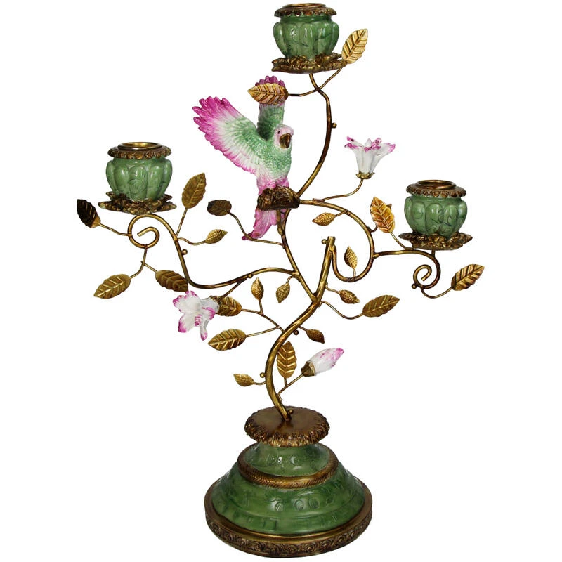 Bird Polyresin Multi Candle Holder 26x13x37cm 1 Bird Polyresin Multi Candle Holder 26x13x37cm