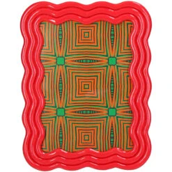 Curved Photo Frame Polyresin - Pink