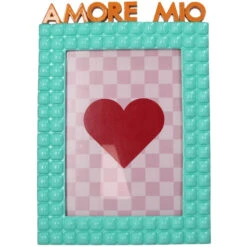 Amore Mio Polyresin Photo Frame Turquoise 13x18cm