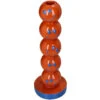 Smiley Polyresin Candle Holder Orange 9x9x26.5cm