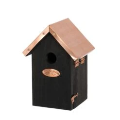 ESSCHERT DESIGN Wren Birdhouse - Nesting Box - Black Copper