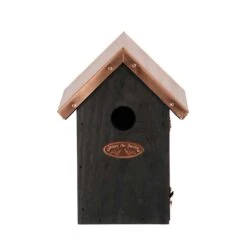 ESSCHERT DESIGN Wren Birdhouse - Nesting Box - Black Copper 6 ESSCHERT DESIGN Wren Birdhouse - Nesting Box - Black Copper -UrbanJngl Terrarium Plants Nestkast Zwart Koper Winterkoning Trendhero 2