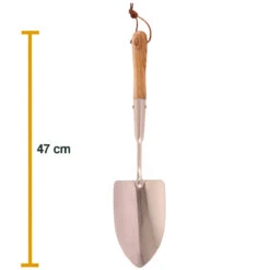 ESSCHERT DESIGN Stainless Steel Shovel - ↑ 47 Cm - RVS - Ashwood - Shovel - Giftbox
