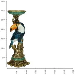 Candle Holder - Toucan Multicolor ↑ 30 Cm -UrbanJngl Terrarium Plants XET 2740 5