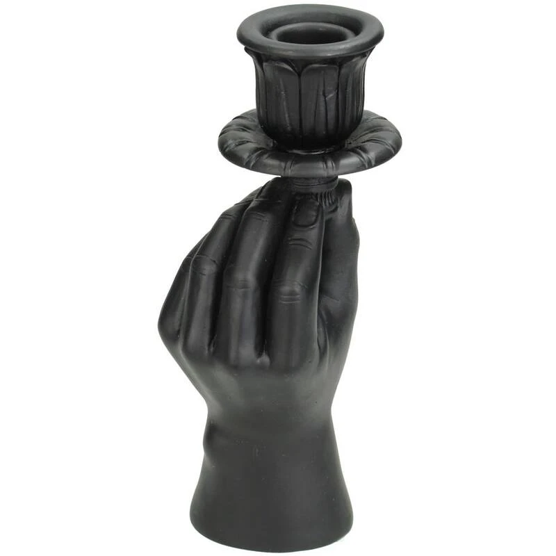 Candle Holder - Hand Black - ↑ 20 Cm 2 Candle Holder - Hand Black - ↑ 20 Cm - Image 2