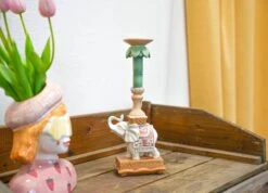 Candle Holder - Elephant Natural/Pink - Polyresin - ↑ 34,5 Cm -UrbanJngl Terrarium Plants candle holder elephant 04278