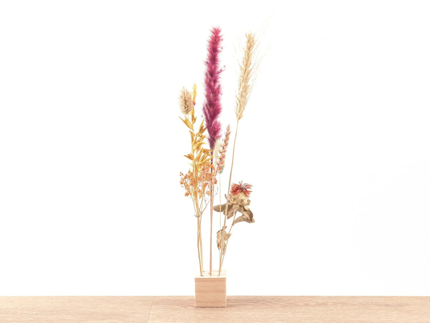 FlowerHero® - S - Wooden Dried Flower Stand + Dried Floral Arrangement 1 FlowerHero® - S - Wooden Dried Flower Stand + Dried Floral Arrangement
