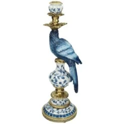 Candleholder - Dutch Blue Parrot ↑ 40 Cm - Right -UrbanJngl Terrarium Plants dutch blue parrot candle stick 2 XET 58592
