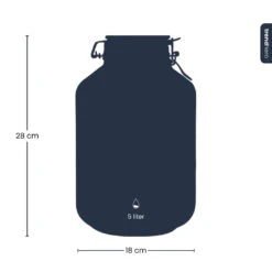 Terrarium Bottle ‘Fido' - Closed Weck Jar - Ø 18 Cm ↑ 28 Cm -UrbanJngl Terrarium Plants jar terrarium silhouette trendhero