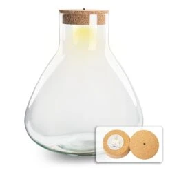 Terrarium Bottle 'Sam XL' - Incl. LED Cork - Closed Terrarium Γ 30 Cm β 32 Cm
