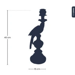 Candle Holder - Dutch Blue Parrot ↑ 40 Cm 16 Candle Holder - Dutch Blue Parrot ↑ 40 Cm -UrbanJngl Terrarium Plants trendhero XET 5859