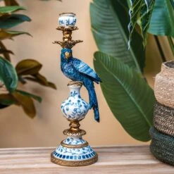 Candle Holder - Dutch Blue Parrot ↑ 40 Cm 17 Candle Holder - Dutch Blue Parrot ↑ 40 Cm -UrbanJngl Terrarium Plants trendhero deco kersten square 06119