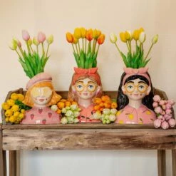 Vase Jessie Bow + 10x Real Touch Tulip Orange -UrbanJngl Terrarium Plants tulpen vazen gezicht trendy kleurrijk fd43ce48 2c27 4f9b 86ec b2c4371d4a45